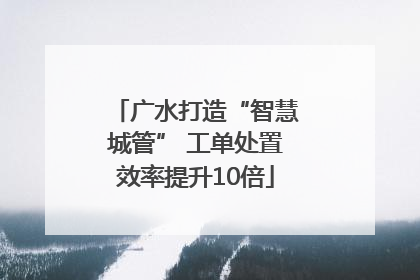 广水打造“智慧城管” 工单处置效率提升10倍
