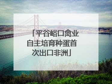 平谷峪口禽业自主培育种蛋首次出口非洲