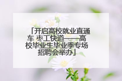开启高校就业直通车 枣工快道——高校毕业生毕业季专场招聘会举办