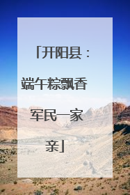 开阳县：端午粽飘香 军民一家亲