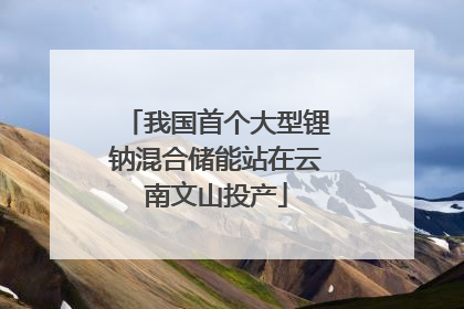 我国首个大型锂钠混合储能站在云南文山投产