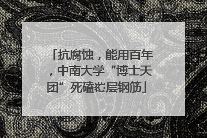抗腐蚀，能用百年，中南大学“博士天团”死磕覆层钢筋