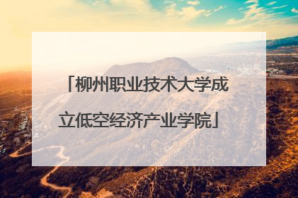柳州职业技术大学成立低空经济产业学院