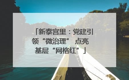 新泰宫里：党建引领“微治理” 点亮基层“网格红”