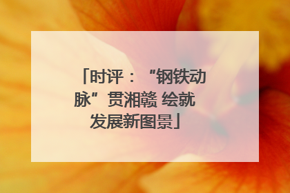 时评：“钢铁动脉”贯湘赣 绘就发展新图景