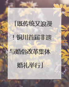 既传统又浪漫！铜川首届非遗与婚俗改革集体婚礼举行