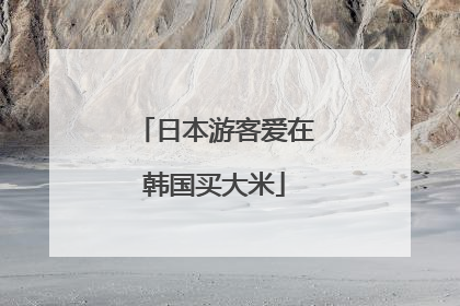 日本游客爱在韩国买大米