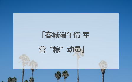 春城端午情 军营“粽”动员