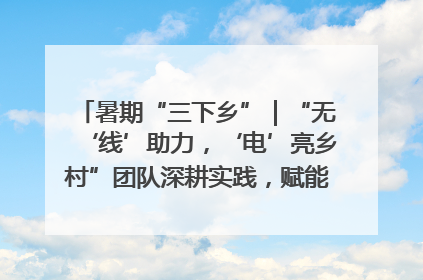 暑期“三下乡”｜“无‘线’助力，‘电’亮乡村”团队深耕实践，赋能乡村振兴新图景