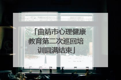 曲靖市心理健康教育第二次巡回培训圆满结束