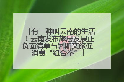 有一种叫云南的生活！云南发布旅居发展正负面清单与暑期文旅促消费“组合拳”