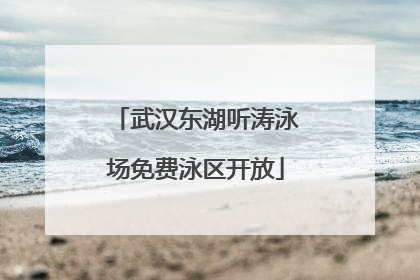 武汉东湖听涛泳场免费泳区开放