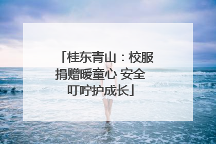 桂东青山：校服捐赠暖童心 安全叮咛护成长