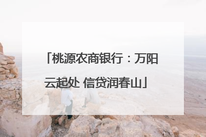 桃源农商银行：万阳云起处 信贷润春山
