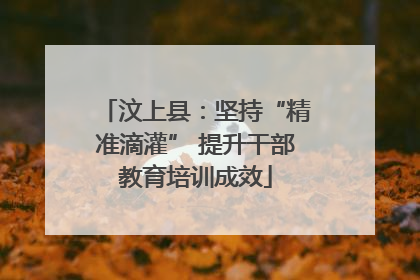 汶上县：坚持“精准滴灌” 提升干部教育培训成效