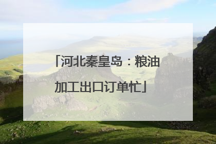 河北秦皇岛：粮油加工出口订单忙