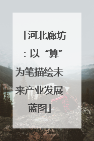 河北廊坊：以“算”为笔描绘未来产业发展蓝图