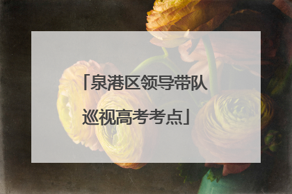 泉港区领导带队巡视高考考点