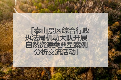 泰山景区综合行政执法局机动大队开展自然资源类典型案例分析交流活动