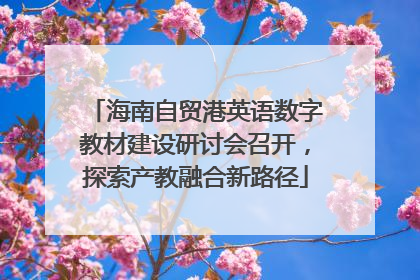 海南自贸港英语数字教材建设研讨会召开，探索产教融合新路径