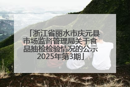 浙江省丽水市庆元县市场监督管理局关于食品抽检检验情况的公示2025年第3期