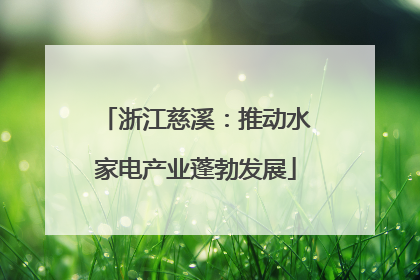 浙江慈溪：推动水家电产业蓬勃发展