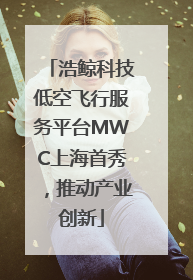 浩鲸科技低空飞行服务平台MWC上海首秀，推动产业创新
