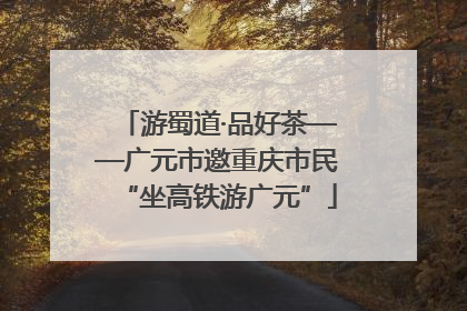 游蜀道·品好茶——广元市邀重庆市民“坐高铁游广元”
