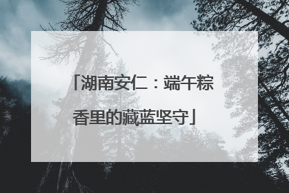 湖南安仁：端午粽香里的藏蓝坚守