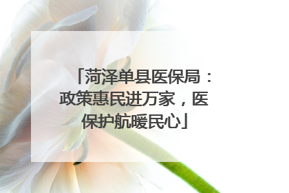 菏泽单县医保局：政策惠民进万家，医保护航暖民心