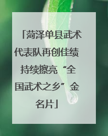 菏泽单县武术代表队再创佳绩 持续擦亮“全国武术之乡”金名片