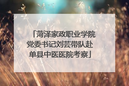 菏泽家政职业学院党委书记刘芸带队赴单县中医医院考察
