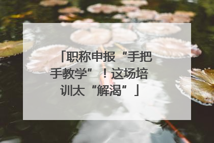 职称申报“手把手教学”！这场培训太“解渴”