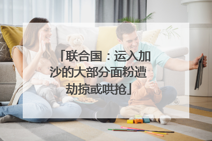 联合国：运入加沙的大部分面粉遭劫掠或哄抢