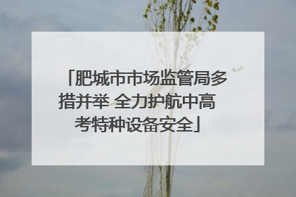 肥城市市场监管局多措并举 全力护航中高考特种设备安全