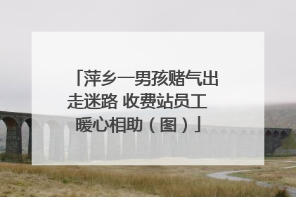 萍乡一男孩赌气出走迷路 收费站员工暖心相助（图）
