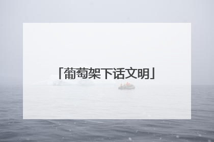 葡萄架下话文明