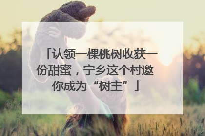 认领一棵桃树收获一份甜蜜，宁乡这个村邀你成为“树主”