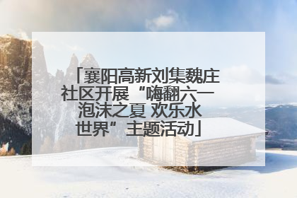 襄阳高新刘集魏庄社区开展“嗨翻六一 泡沫之夏 欢乐水世界”主题活动