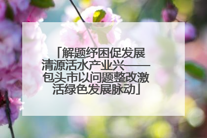 解题纾困促发展 清源活水产业兴——包头市以问题整改激活绿色发展脉动