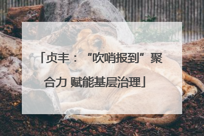 贞丰：“吹哨报到”聚合力 赋能基层治理