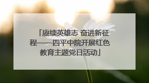 赓续英雄志 奋进新征程——四平中院开展红色教育主题党日活动