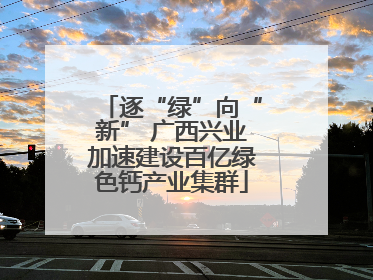 逐“绿”向“新” 广西兴业加速建设百亿绿色钙产业集群