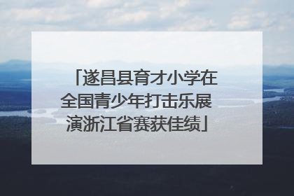 遂昌县育才小学在全国青少年打击乐展演浙江省赛获佳绩