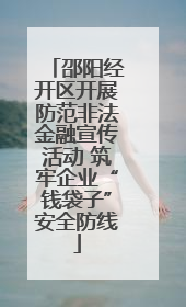 邵阳经开区开展防范非法金融宣传活动 筑牢企业“钱袋子”安全防线
