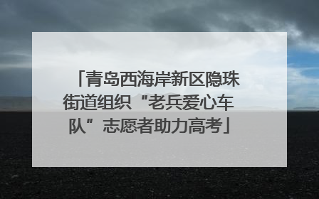 青岛西海岸新区隐珠街道组织“老兵爱心车队”志愿者助力高考
