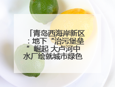青岛西海岸新区：地下“治污堡垒”崛起 大卢河中水厂绘就城市绿色新图景