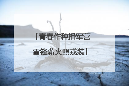 青春作种播军营 雷锋薪火照戎装