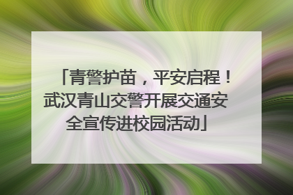 青警护苗，平安启程！武汉青山交警开展交通安全宣传进校园活动