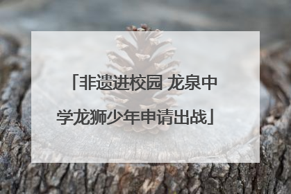 非遗进校园 龙泉中学龙狮少年申请出战